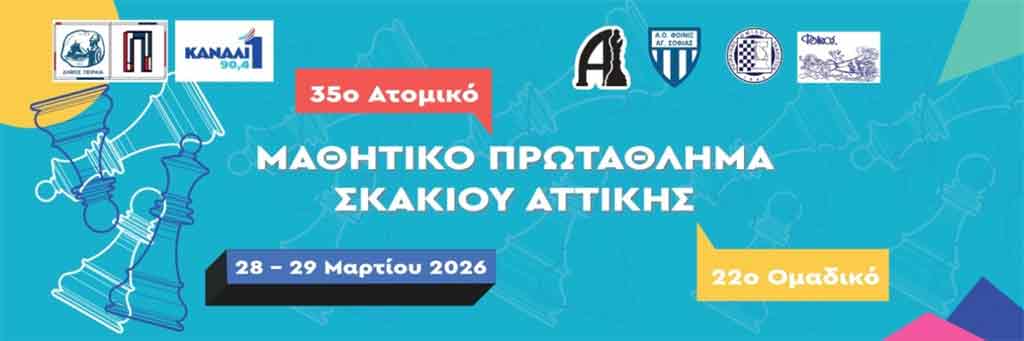 banner μαθητικά πρωταθλήματα Αττικής σκάκι