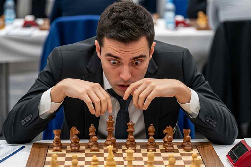 αγχώδης παίκτης στο σκάκι